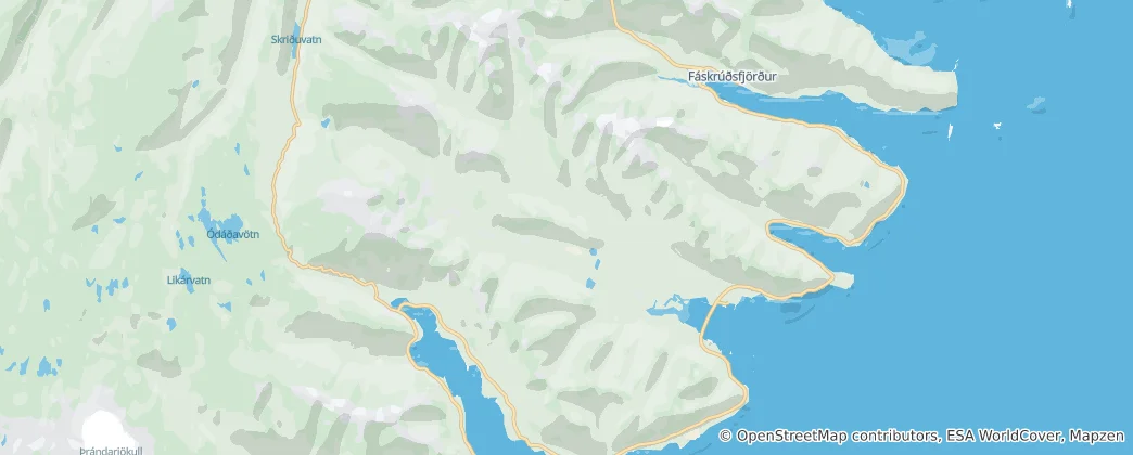 Karte von Breiðdalshreppur