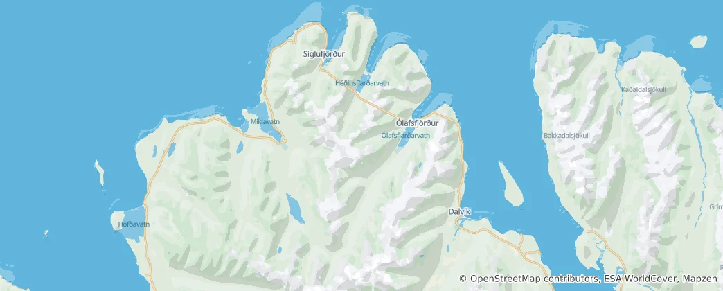 Mappa di Fjallabyggð
