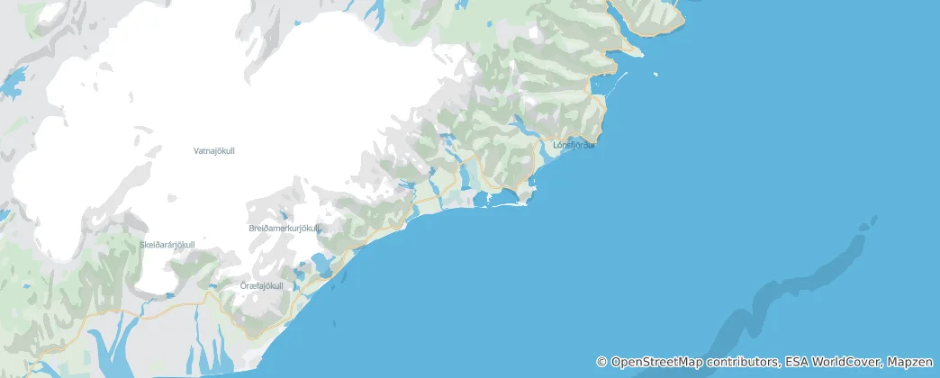Mapa Sveitarfélagið Hornafjörður