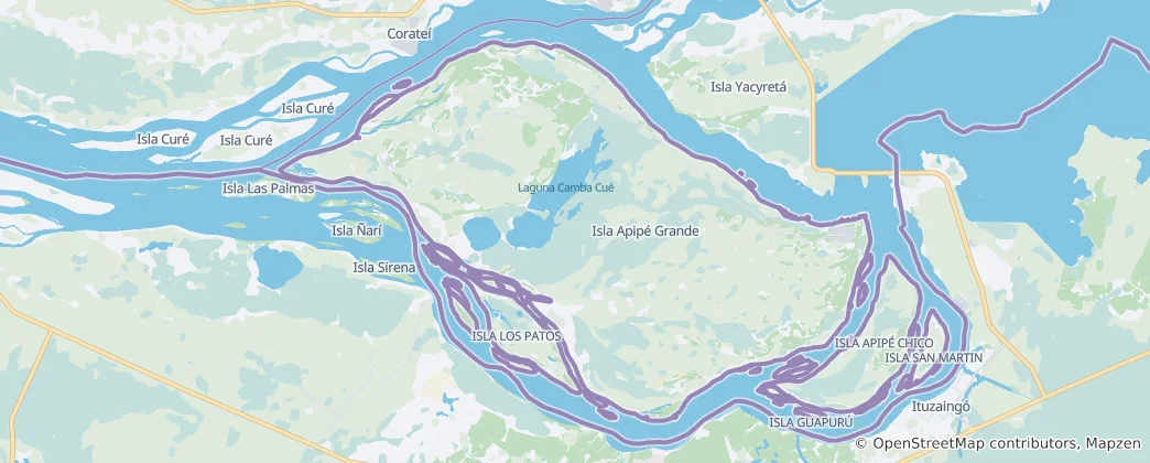 Mapa Isla Apipé Grande