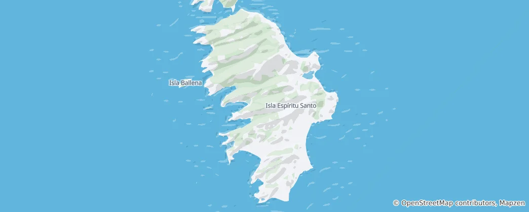 Kaart van Isla Espíritu Santo