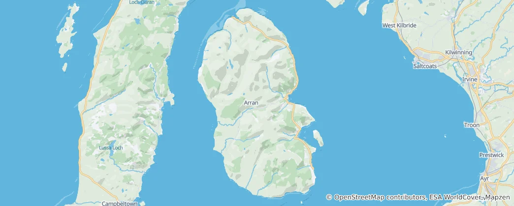 Mapa Arran