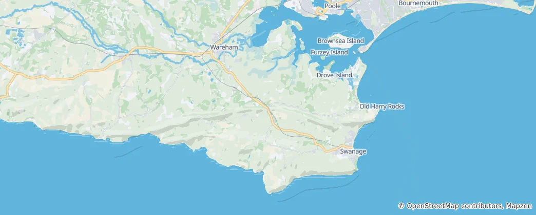 Mappa di Isola di Purbeck