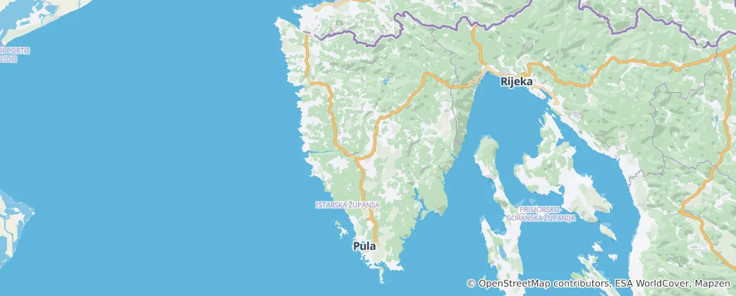 Карта Истрийская жупания