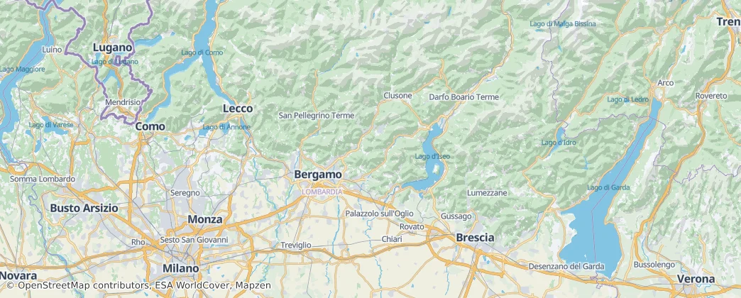 provincia de Bérgamo — Mapa
