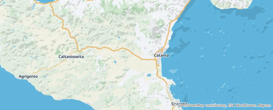 Carte de Ville métropolitaine de Catane