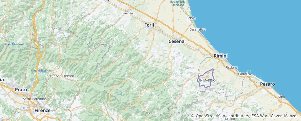 Mapa De Forlì-Cesena