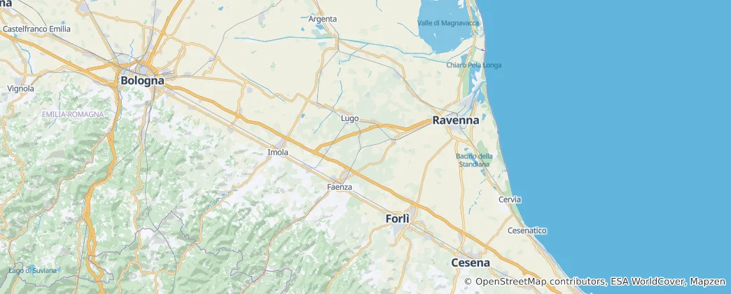 Karte von Provinz Ravenna