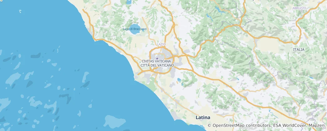 Mapa Miasto metropolitalne Rzym