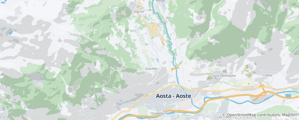 Mappa di Aosta