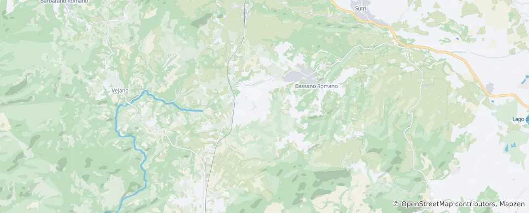Mapa Bassano Romano