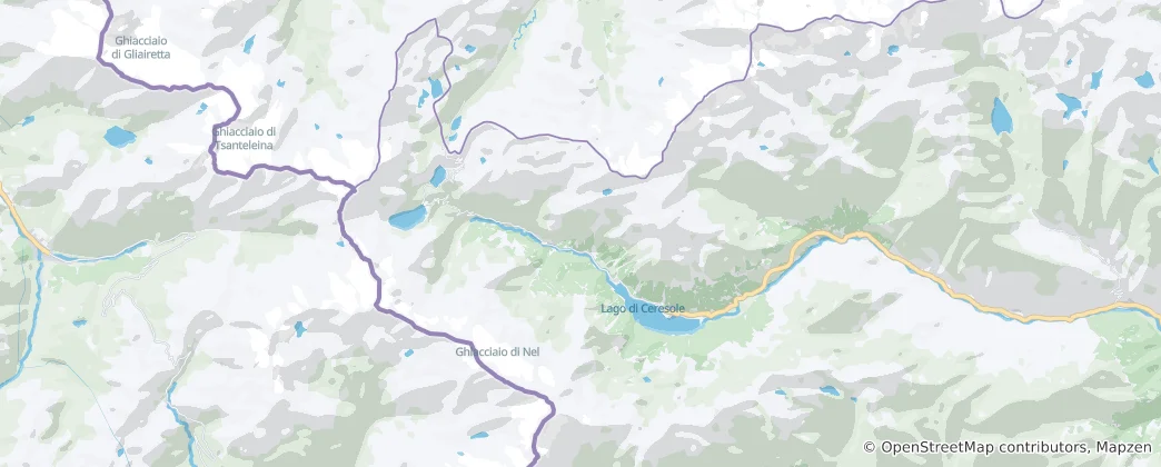 Kaart van Ceresole Reale