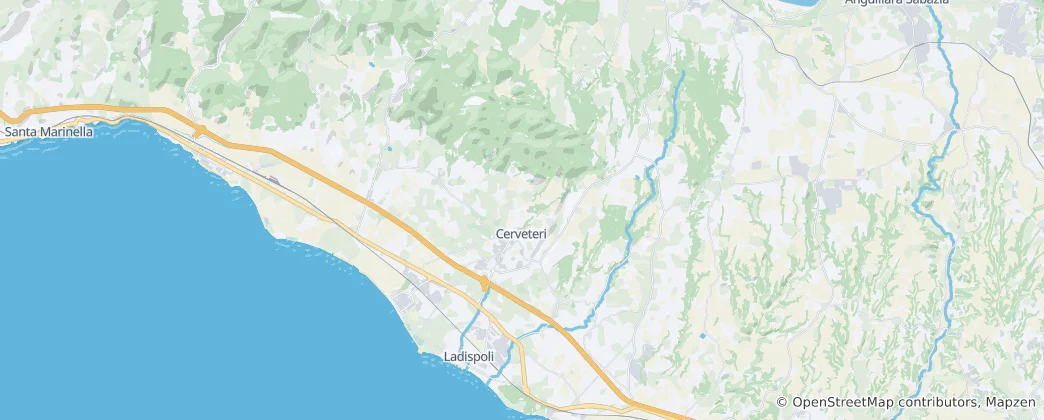 Mapa Cerveteri