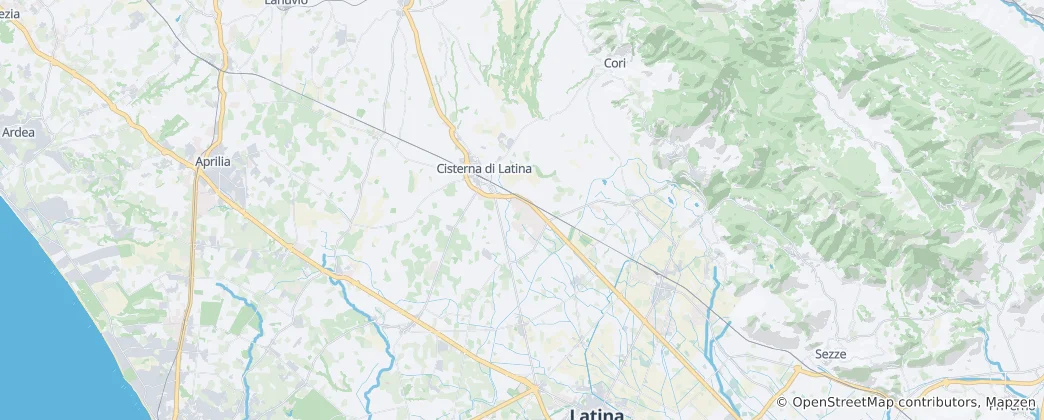 Kaart van Cisterna di Latina
