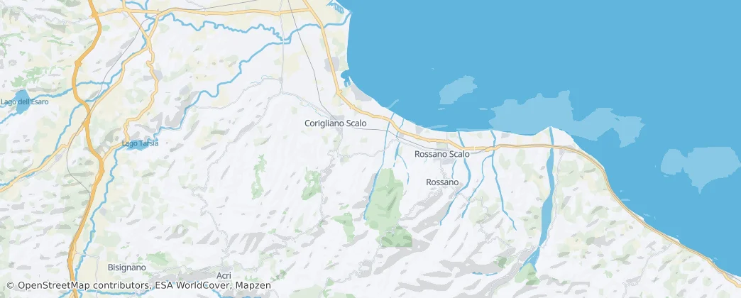 Mapa de Corigliano-Rossano