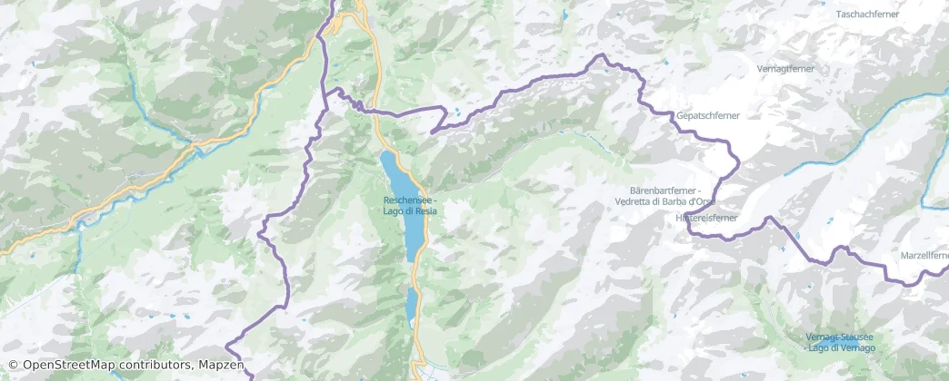 Carte de Curon Venosta