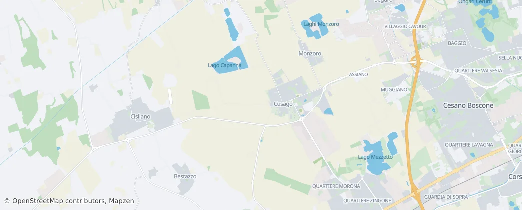 Cusago — Map