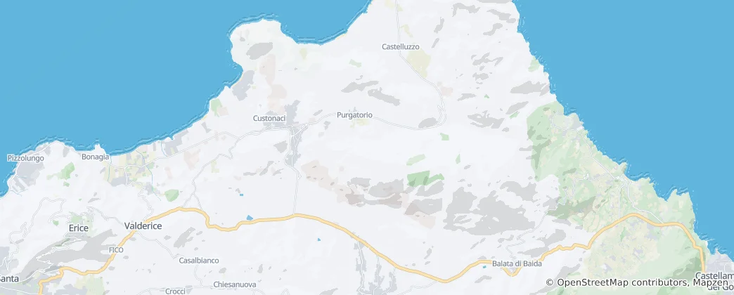 Mapa Custonaci