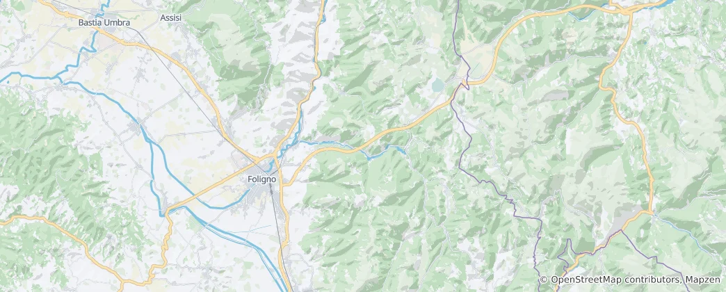 Mapa Foligno
