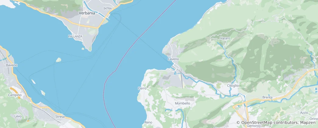 Mappa di Laveno-Mombello