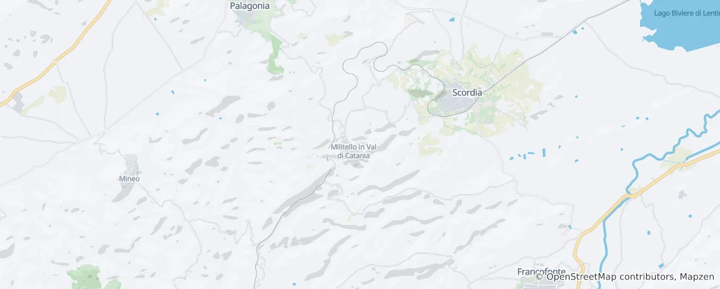 Karte von Militello in Val di Catania