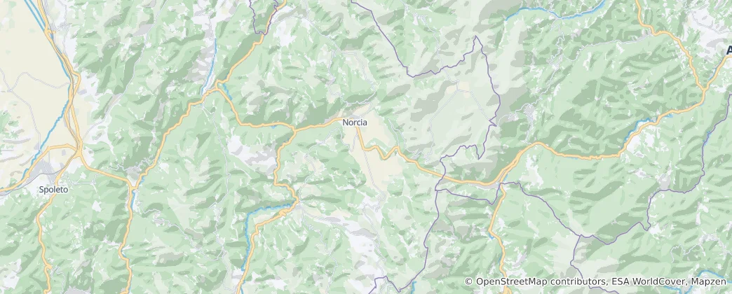 Mapa Norcia