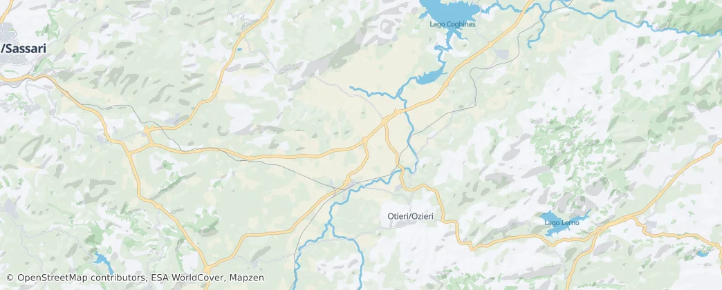 Ozieri — mapa