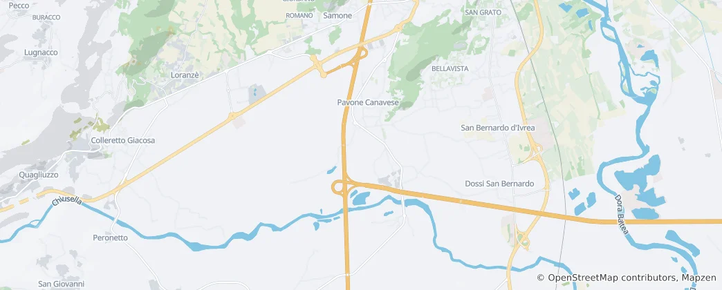 Mappa di Pavone Canavese