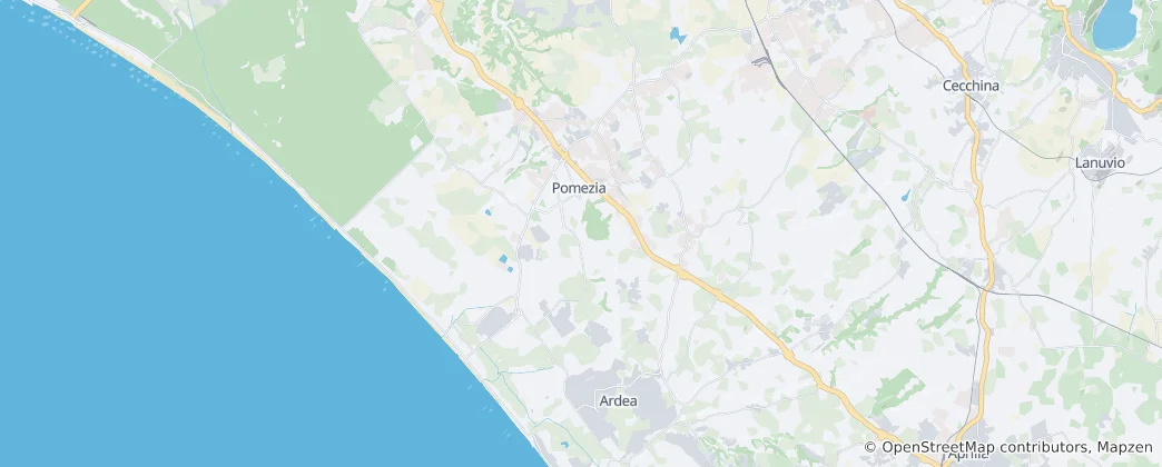 Mapa Pomezia