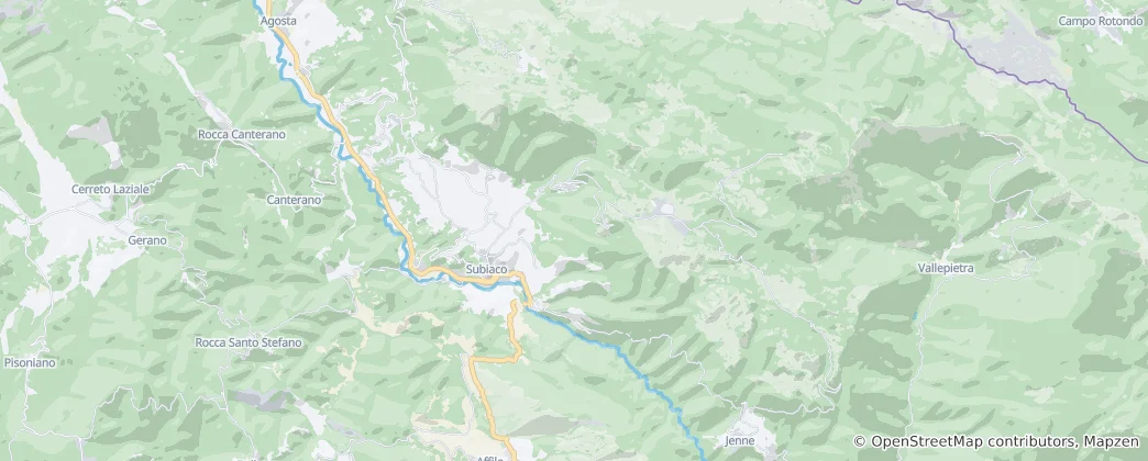 Mapa Subiaco