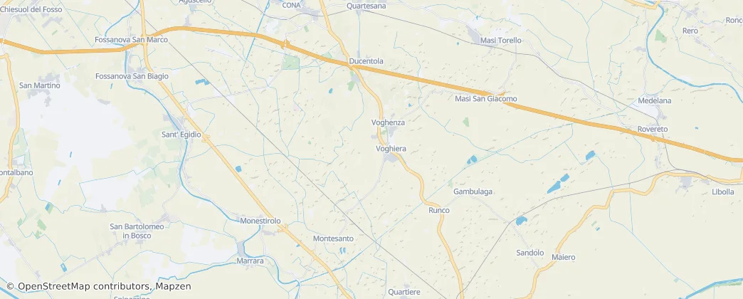 Voghiera — mapa