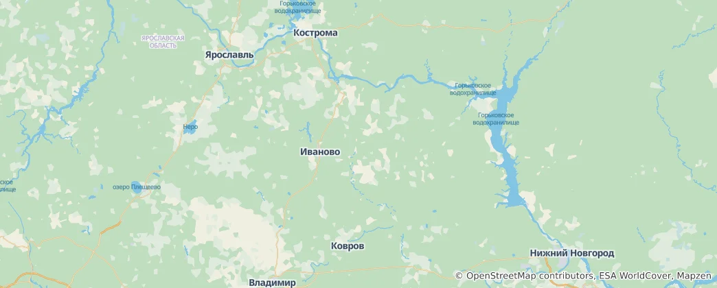 Map of Ivanovo Oblast