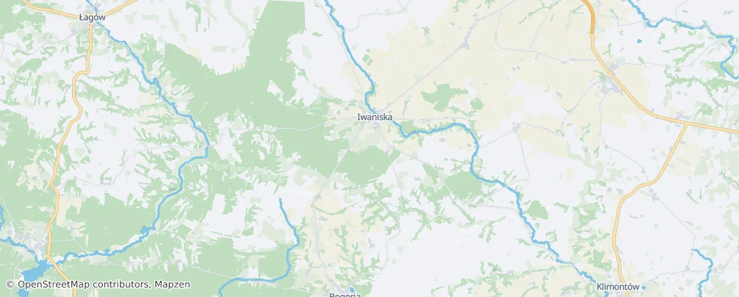 Iwaniska – Mapa