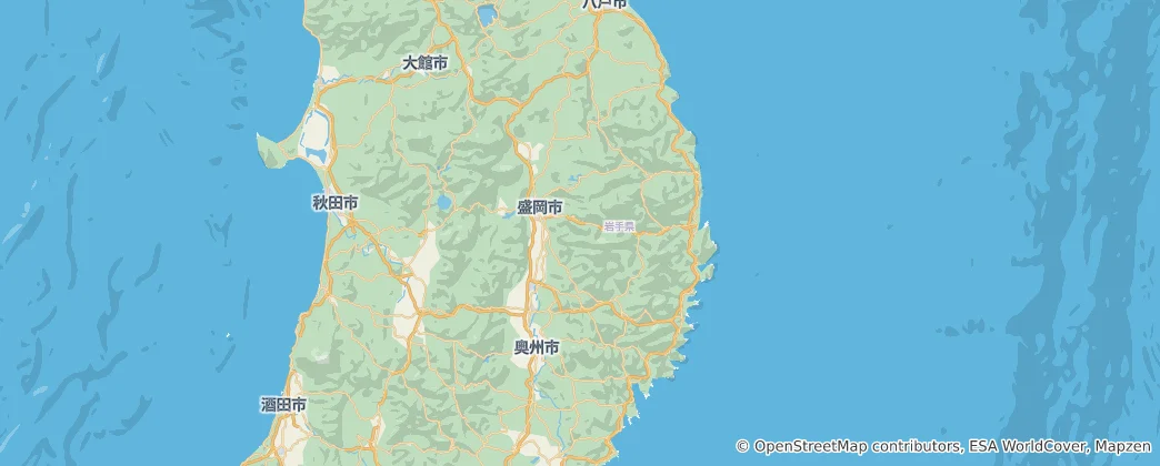 이와테현 지도