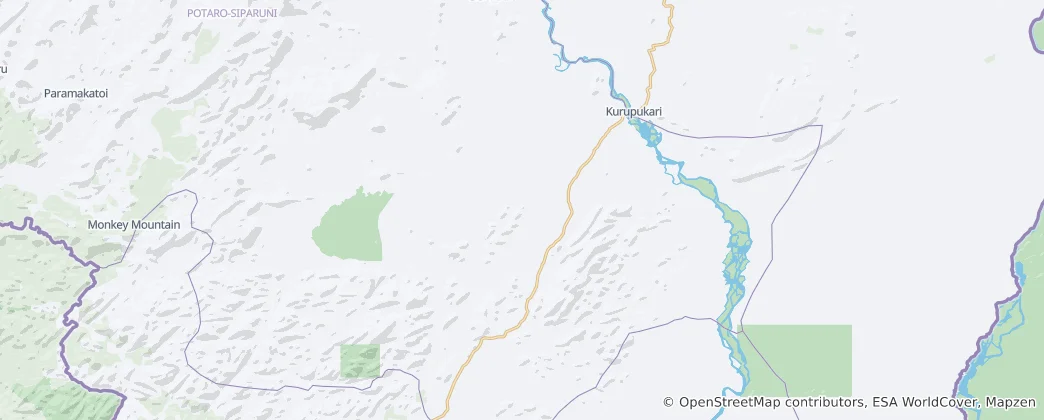Mapa Iwokrama Wilderness Reserve