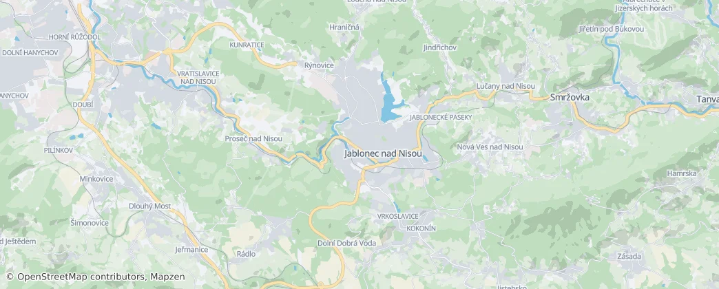 Jablonec nad Nisou — Map