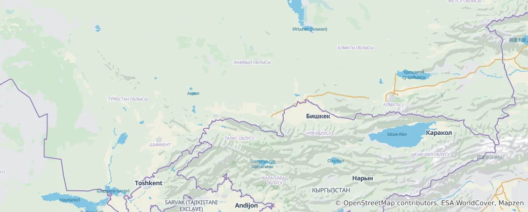 Map of Jambyl Region