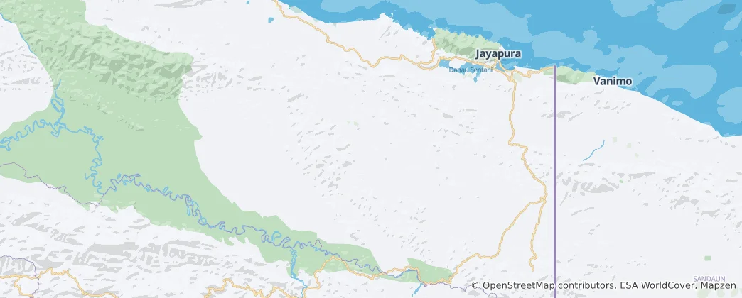 Mappa di Jayapura