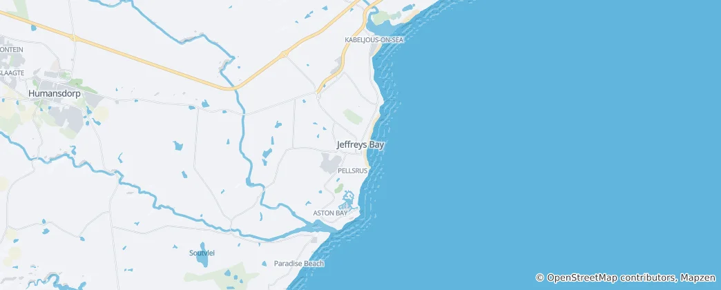 Mappa di Jeffreys Bay