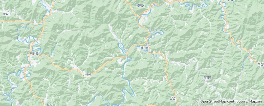 Map of Jeongseon-eup