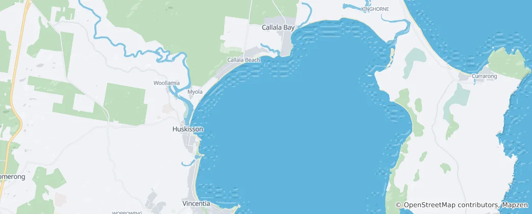 Mapa národní park Jervisova zátoka