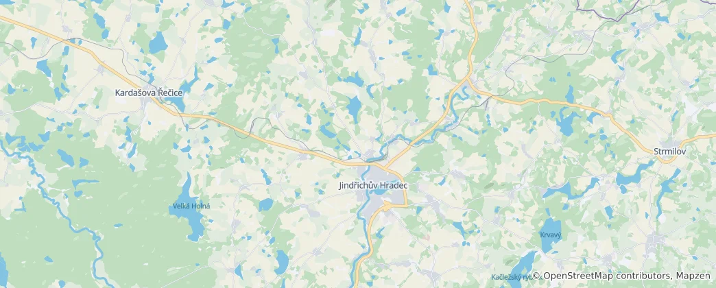 Mappa di Jindřichův Hradec