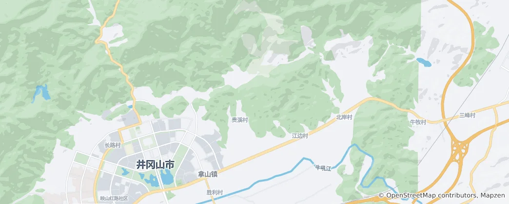 Kaart van Jinggangshan City