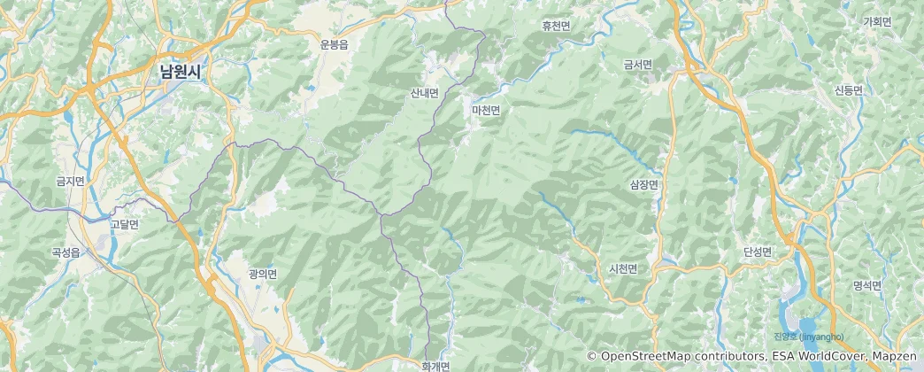 Mappa di Jirisan National Park