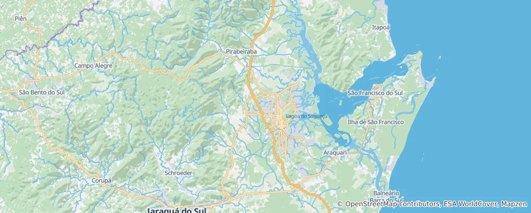 Map of Joinville