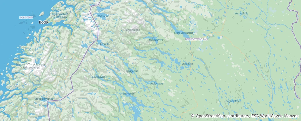 Karte von Jokkmokks distrikt