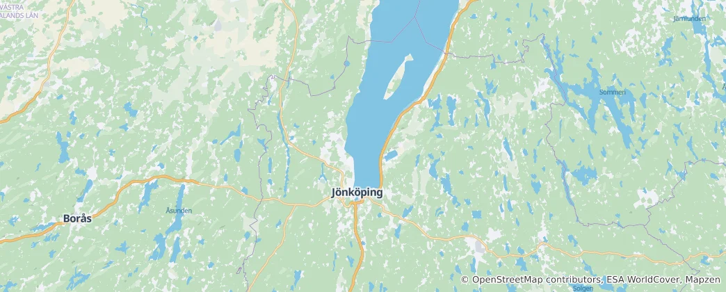 Karte von Gemeinde Jönköping