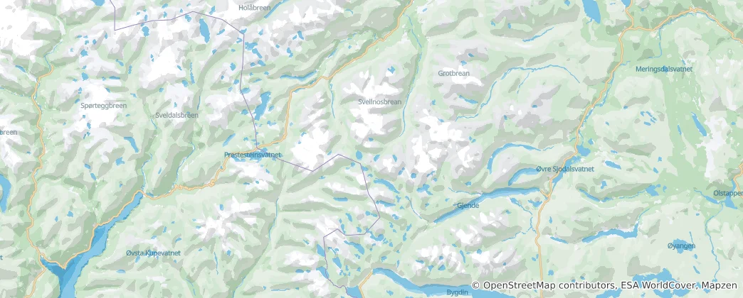 Mapa Jotunheimen