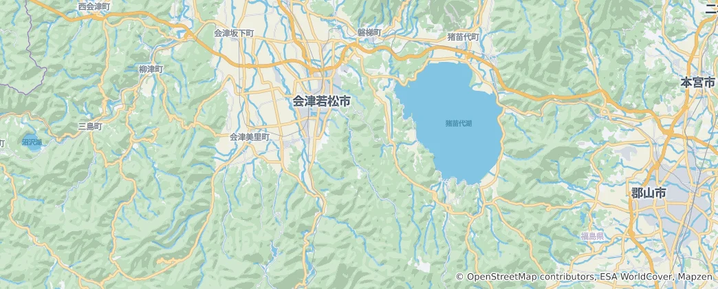 Mapa Aizuwakamatsu
