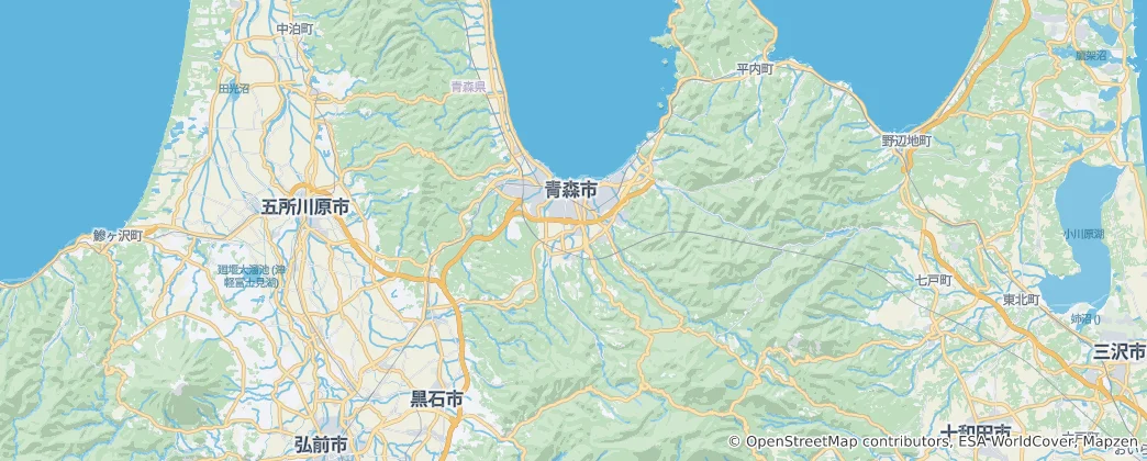 Mapa Aomori